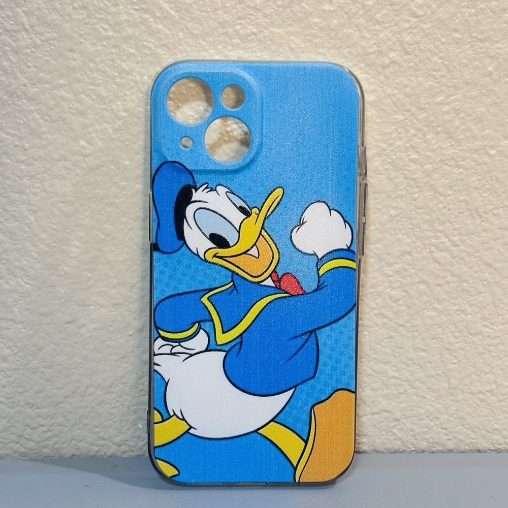 Blue Disney Donald Duck Cell Phone Case Cover‎ iPhone 15 Flexible Plastic Fun